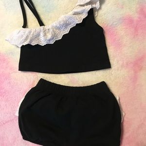 🌑 Pat-Pat, Black and White Two Piece 🌑 3-6 Month